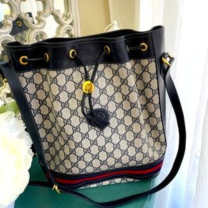 Vintage Gucci Bucket GG Coated Canvas bag